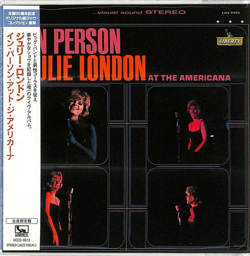 Музыка на компакт-дисках: Julie London - In Person At The Americana (1964)  - Paper Mini Vinyl