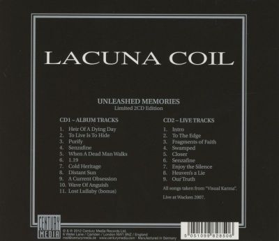 Lacuna Coil - Unleashed Memories (2001) - 2 CD Limited Special Edition